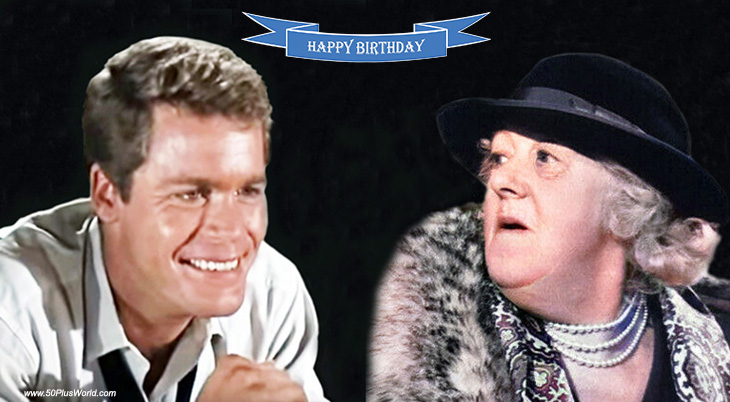 birthday wishes, happy birthday, greeting card, born may 11, famous birthdays, actor, doug mcclure, best actress, margaret rutherford, academy award, classic movies, blithe spirit, murder most foul, the lively set, the mouse on the moon, tv shows, the virginian, out of this world