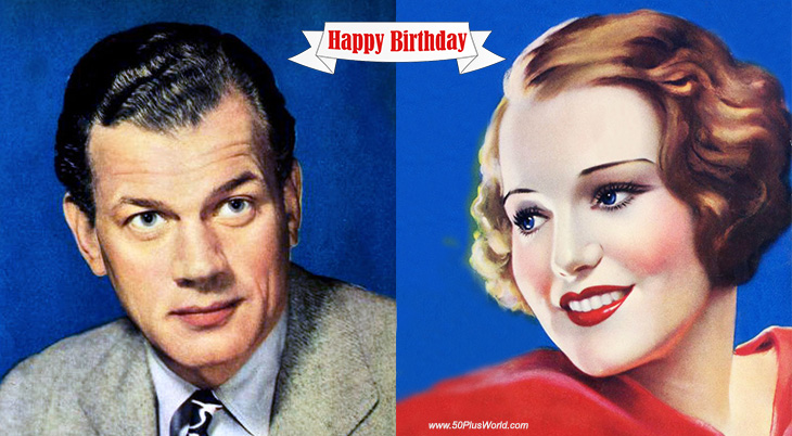 birthday wishes, happy birthday, greeting card, born may 15, famous birthdays, film stars, actor, joseph cotten, actress, constance cummings, broadway, classic movies, blithe spirit, citizen kane, the magnificent ambersons, seven sinners, portrait of jennies, lover come back