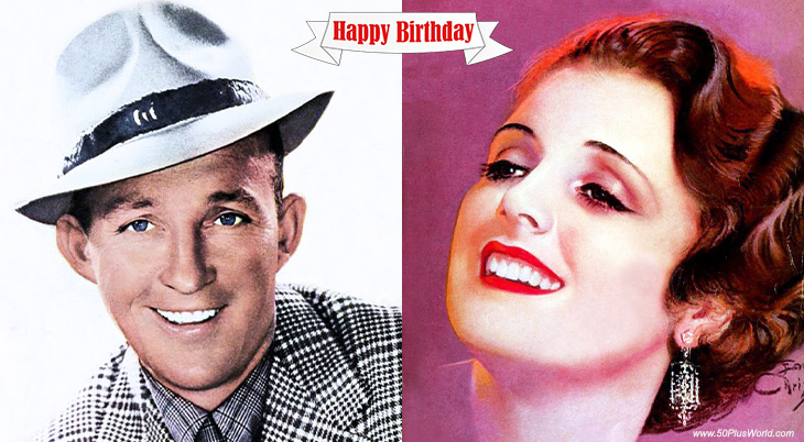 birthday wishes, happy birthday, greeting card, born may 3rd, famous birthdays, academy awards, film stars, actress, mary astor, actor, singer, bing crosby, classic movies, white christmas, the great lie, the maltese falcon, going my way, road to bali, red dust