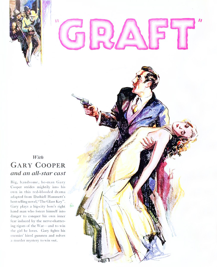1931, movies, graft, the glass key, films, dashiell hammett, novels, 