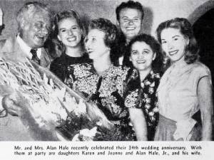 alan hale senior, famous, fathers, celebrity, dads, family, hollywood, fathers day, inventor, director, american actors, film stars, family, children, alan hale jr, karen hale wookey, wife, gretchen hartman, mother,