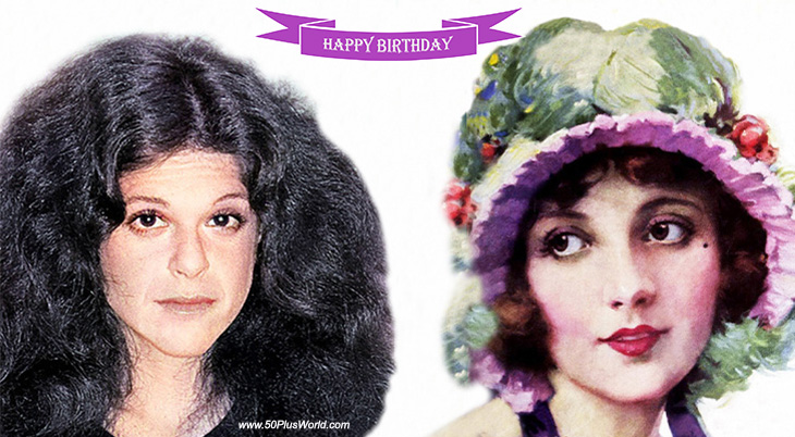 birthday wishes, happy birthday, greeting card, born june 28, famous birthdays, gilda radner, lois wilson, actress, film star, comedienne, tv shows, snl, mrs gene wilder, classic movies, hanky panky, public opinion, no greater glory, silent films, the great gatsby