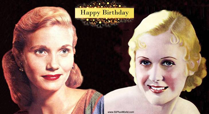 birthday wishes, happy birthday, greeting card, born july 4, famous birthdays, eva marie saint, gloria stuart, actress, film stars, classic movies, on the waterfront, raintree county, north by northwest, titanic, the all american, the invisible man, oscars, emmy awards, artist, blondes