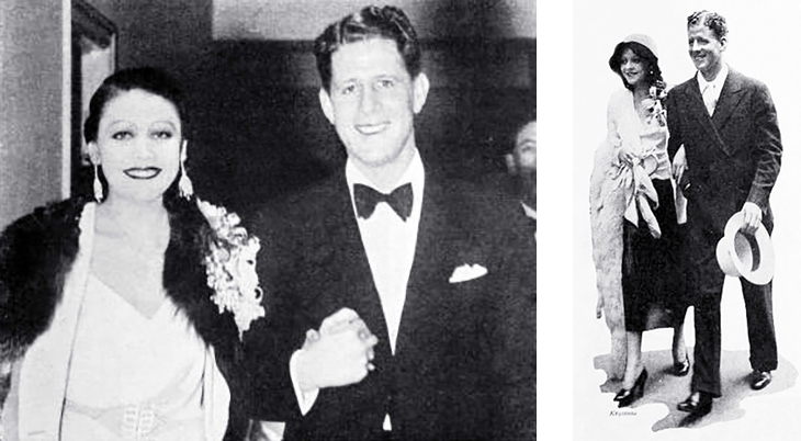 rudy vallee, american singer, crooner, actor, musician, 1932, celebrity couple, actress, fay webb, 1930s hit songs, as time goes by, life is just a bowl of cherries, 1930s, im just a vagabond lover