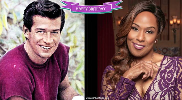 birthday wishes, happy birthday, greeting card, born october 19, famous birthdays, george nader, jennifer holliday, film star, actor, movie star, singer, actress, broadway, chicago, dream girls, tv shows, shannon, the further adventures of ellery queen, classic movies, four girls in town
