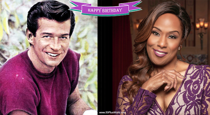 birthday wishes, happy birthday, greeting card, born october 19, famous birthdays, george nader, jennifer holliday, film star, actor, movie star, singer, actress, broadway, chicago, dream girls, tv shows, shannon, the further adventures of ellery queen, classic movies, four girls in town