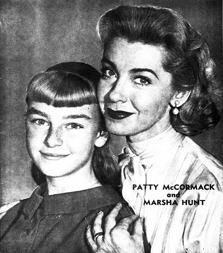 marsha hunt, american actress, movie star, patty mccormack, 1959, television series, tv shows, pecks bad girl