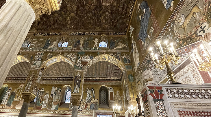 palatine chapel, mosaics, medieval, middle ages, bible stories, gold, gilt, palermo, sicily, southern italy, cappella palatina, 