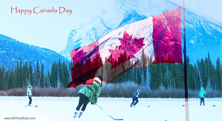 happy canada day, canadian, culture, winter sports, children, kids, ice hockey, frozen like, banff national park, alberta, scenery, canadas national pastime, 