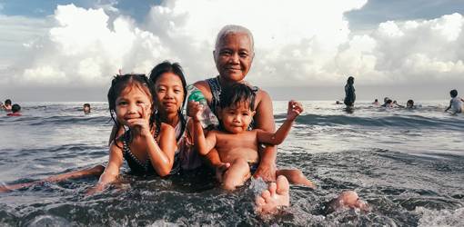 seniors, older adults, vacation, beach